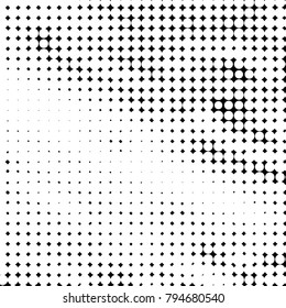 Spotted black and white grunge vector line background. Abstract halftone illustration background. Grunge grid polka dot background pattern
