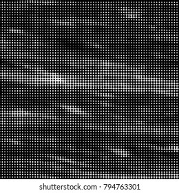 Spotted black and white grunge vector line background. Abstract halftone illustration background. Grunge grid polka dot background pattern

