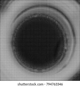 Spotted black and white grunge vector line background. Abstract halftone illustration background. Grunge grid polka dot background pattern
