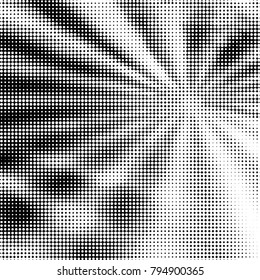 Spotted black and white grunge vector line background. Abstract halftone illustration background. Grunge grid polka dot background pattern

