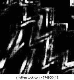 Spotted black and white grunge vector line background. Abstract halftone illustration background. Grunge grid polka dot background pattern
