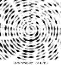 Spotted black and white grunge vector line background. Abstract halftone illustration background. Grunge grid polka dot background pattern