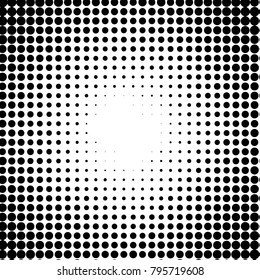 Spotted black and white grunge vector line background. Abstract halftone illustration background. Grunge grid polka dot background pattern
