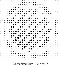 Spotted black and white grunge vector line background. Abstract halftone illustration background. Grunge grid polka dot background pattern
