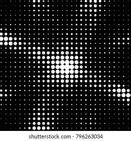Spotted black and white grunge vector line background. Abstract halftone illustration background. Grunge grid polka dot background pattern
