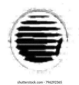 Spotted black and white grunge vector line background. Abstract halftone illustration background. Grunge grid polka dot background pattern
