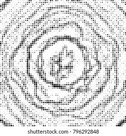Spotted black and white grunge vector line background. Abstract halftone illustration background. Grunge grid polka dot background pattern
