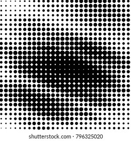 Spotted black and white grunge vector line background. Abstract halftone illustration background. Grunge grid polka dot background pattern
