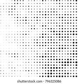 Spotted black and white grunge vector line background. Abstract halftone illustration background. Grunge grid polka dot background pattern
