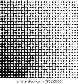 Spotted black and white grunge vector line background. Abstract halftone illustration background. Grunge grid polka dot background pattern
