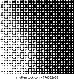 Spotted black and white grunge vector line background. Abstract halftone illustration background. Grunge grid polka dot background pattern
