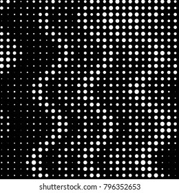 Spotted black and white grunge vector line background. Abstract halftone illustration background. Grunge grid polka dot background pattern
