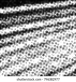 Spotted black and white grunge vector line background. Abstract halftone illustration background. Grunge grid polka dot background pattern
