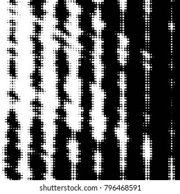 Spotted black and white grunge vector line background. Abstract halftone illustration background. Grunge grid polka dot background pattern
