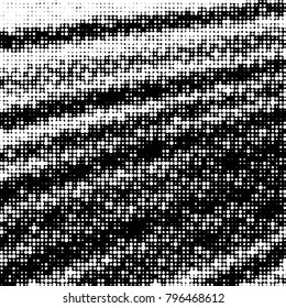 Spotted black and white grunge vector line background. Abstract halftone illustration background. Grunge grid polka dot background pattern
