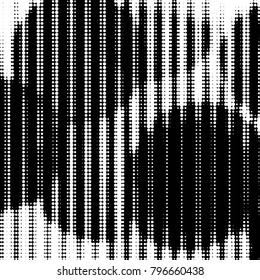 Spotted black and white grunge vector line background. Abstract halftone illustration background. Grunge grid polka dot background pattern
