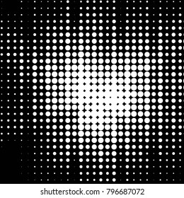 Spotted black and white grunge vector line background. Abstract halftone illustration background. Grunge grid polka dot background pattern
