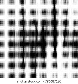Spotted black and white grunge vector line background. Abstract halftone illustration background. Grunge grid polka dot background pattern
