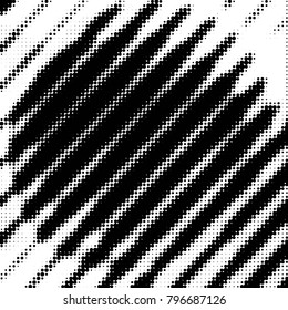 Spotted black and white grunge vector line background. Abstract halftone illustration background. Grunge grid polka dot background pattern
