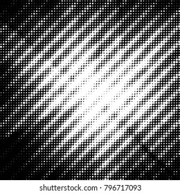 Spotted black and white grunge vector line background. Abstract halftone illustration background. Grunge grid polka dot background pattern

