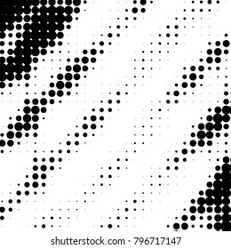 Spotted black and white grunge vector line background. Abstract halftone illustration background. Grunge grid polka dot background pattern
