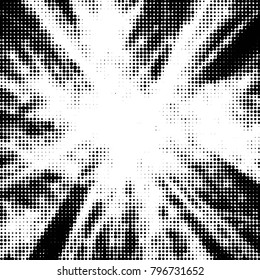 Spotted black and white grunge vector line background. Abstract halftone illustration background. Grunge grid polka dot background pattern
