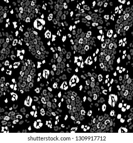 Fondo de textura en blanco y negro. Resumen del patrón monocromo sin soldadura. Piel animal vectorial