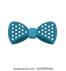 Pajarita moteada con patrón de puntos blancos en Ilustración vectorial de estilo formal