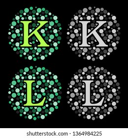 Spotted Bubble Style Alphabet Design.