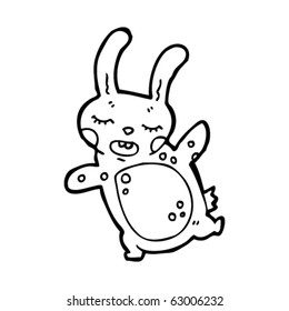 caricatura de conejo de conejo blanco