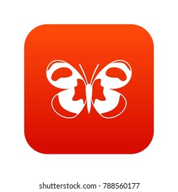 Spotted butterfly icon digital red for any design isolated on white vector illustration