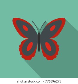 Spotted butterfly icon. Flat illustration of spotted butterfly vector icon for web