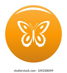 Spotted butterfly icon. Simple illustration of spotted butterfly vector icon for any design orange