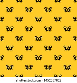 Spotted butterfly pattern seamless vector repeat geometric yellow for any design