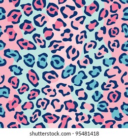 Spotted Cat Pattern in Baby Colors repeats seamlessly