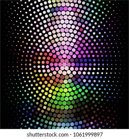 Spotted colorful vector background. Abstract halftone illustration pattern. Vintage texture
