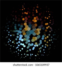 Spotted colorful vector background. Abstract halftone illustration pattern. Vintage texture
