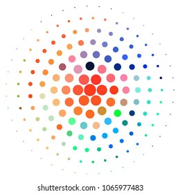 Spotted colorful vector background. Abstract halftone illustration pattern. Vintage texture
