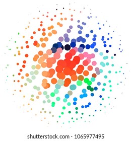Spotted colorful vector background. Abstract halftone illustration pattern. Vintage texture
