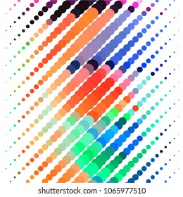 Spotted colorful vector background. Abstract halftone illustration pattern. Vintage texture
