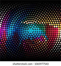 Spotted colorful vector background. Abstract halftone illustration pattern. Vintage texture

