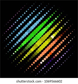 Spotted colorful vector background. Abstract halftone illustration pattern. Vintage texture
