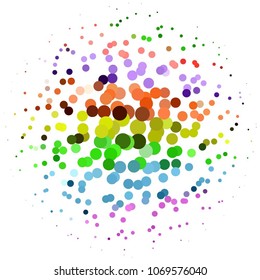 Spotted colorful vector background. Abstract halftone illustration pattern. Vintage texture
