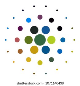 Spotted colorful vector background. Abstract halftone illustration pattern. Vintage texture
