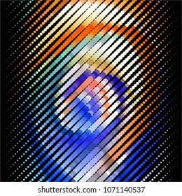 Spotted colorful vector background. Abstract halftone illustration pattern. Vintage texture
