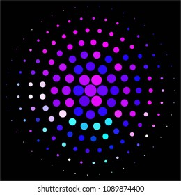 Spotted colorful vector background. Abstract halftone illustration pattern. Vintage texture
