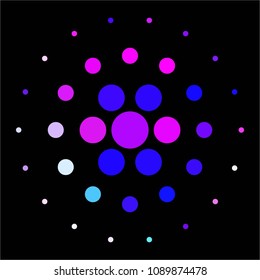 Spotted colorful vector background. Abstract halftone illustration pattern. Vintage texture
