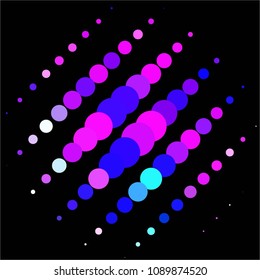 Spotted colorful vector background. Abstract halftone illustration pattern. Vintage texture
