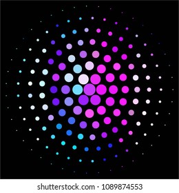 Spotted colorful vector background. Abstract halftone illustration pattern. Vintage texture
