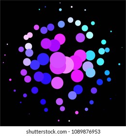 Spotted colorful vector background. Abstract halftone illustration pattern. Vintage texture
